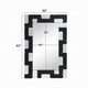 Kia Dresser Mirror | Block Design | Metallic Silver & Black Veneer 32x47