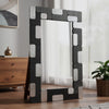 Kia Dresser Mirror | Block Design | Metallic Silver & Black Veneer 32x47