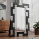 Kia Dresser Mirror | Block Design | Metallic Silver & Black Veneer 32x47