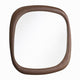 Pima Mirror | Organic Abstract Pebble Shape Frame | Walnut Brown 47"
