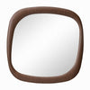 Pima Mirror | Organic Abstract Pebble Shape Frame | Walnut Brown 47"