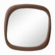 Pima Mirror | Organic Abstract Pebble Shape Frame | Walnut Brown 47"