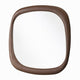 Pima Mirror | Organic Abstract Pebble Shape Frame | Walnut Brown 47"