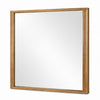 Sery Vanity Dresser Mirror | Rustic Oak Brown Wood Frame | 40x42