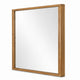 Sery Vanity Dresser Mirror | Rustic Oak Brown Wood Frame | 40x42