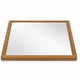 Sery Vanity Dresser Mirror | Rustic Oak Brown Wood Frame | 40x42