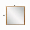 Sery Vanity Dresser Mirror | Rustic Oak Brown Wood Frame | 40x42