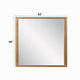 Sery Vanity Dresser Mirror | Rustic Oak Brown Wood Frame | 40x42
