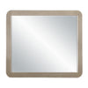 Dery Vanity Dresser Mirror | Ridged Wood Frame | Light Oak Brown | 42x48