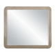 Dery Vanity Dresser Mirror | Ridged Wood Frame | Light Oak Brown | 42x48