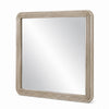 Dery Vanity Dresser Mirror | Ridged Wood Frame | Light Oak Brown | 42x48