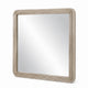 Dery Vanity Dresser Mirror | Ridged Wood Frame | Light Oak Brown | 42x48