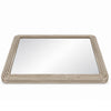 Dery Vanity Dresser Mirror | Ridged Wood Frame | Light Oak Brown | 42x48