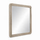 Dery Vanity Dresser Mirror | Ridged Wood Frame | Light Oak Brown | 42x48