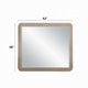Dery Vanity Dresser Mirror | Ridged Wood Frame | Light Oak Brown | 42x48