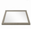 Anna Vanity Dresser Mirror | Weathered Gray Wood Frame | 40" Square