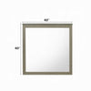 Anna Vanity Dresser Mirror | Weathered Gray Wood Frame | 40" Square