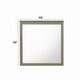 Anna Vanity Dresser Mirror | Weathered Gray Wood Frame | 40" Square