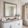 Anna Vanity Dresser Mirror | Weathered Gray Wood Frame | 40" Square