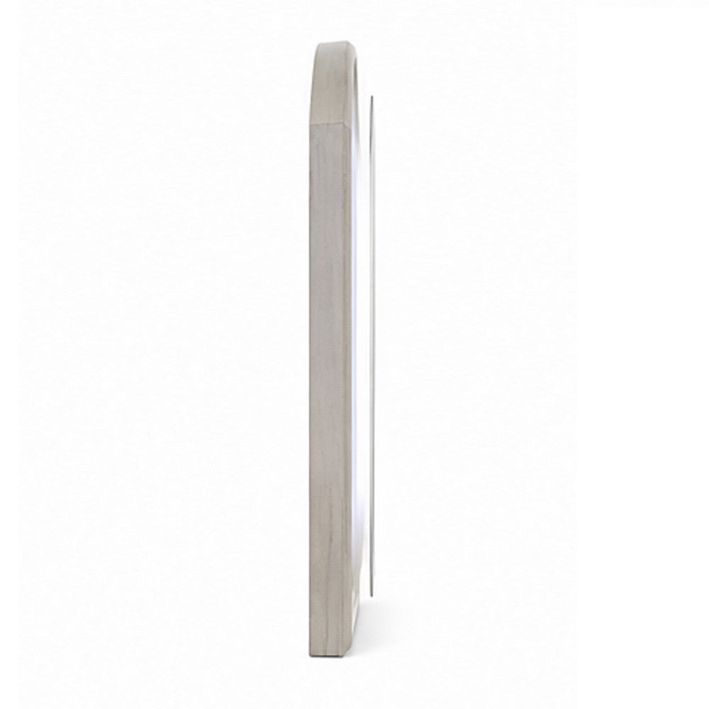 Remy Vanity Dresser Mirror w LED | Arched Frame | Antique White | 35x44