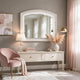 Remy Vanity Dresser Mirror w LED | Arched Frame | Antique White | 35x44