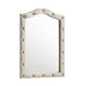 Rex Dresser Mirror | Beige Upholstery | Crystal Accent Camelback Frame | 22x30