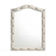 Rex Dresser Mirror | Beige Upholstery | Crystal Accent Camelback Frame | 22x30