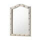 Rex Dresser Mirror | Beige Upholstery | Crystal Accent Camelback Frame | 22x30