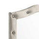 Rex Dresser Mirror | Beige Upholstery | Crystal Accent Camelback Frame | 22x30