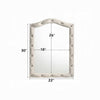 Rex Dresser Mirror | Beige Upholstery | Crystal Accent Camelback Frame | 22x30