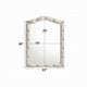 Rex Dresser Mirror | Beige Upholstery | Crystal Accent Camelback Frame | 22x30