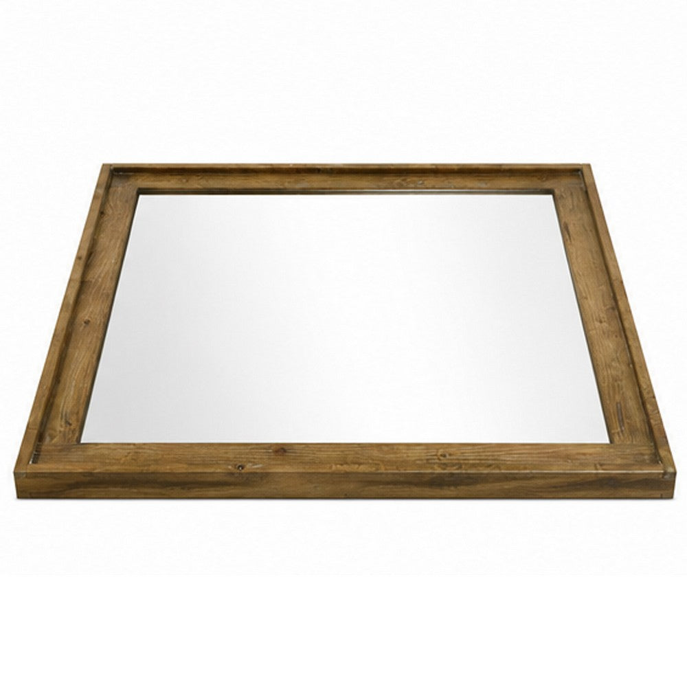 Gary Dresser Mirror | Light Aspen Brown | 37" Square Frame
