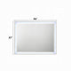 Esy Dresser Mirror | High Gloss White | LED Frame | Beveled Glass | 37x46