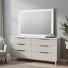 Esy Dresser Mirror | High Gloss White | LED Frame | Beveled Glass | 37x46