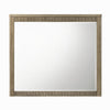 Leky Dresser Mirror | Ribbed Wooden Frame | Antique Oak Brown | 38x43