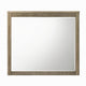 Leky Dresser Mirror | Ribbed Wooden Frame | Antique Oak Brown | 38x43
