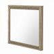 Leky Dresser Mirror | Ribbed Wooden Frame | Antique Oak Brown | 38x43