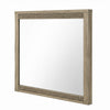 Leky Dresser Mirror | Ribbed Wooden Frame | Antique Oak Brown | 38x43