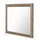 Leky Dresser Mirror | Ribbed Wooden Frame | Antique Oak Brown | 38x43