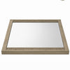 Leky Dresser Mirror | Ribbed Wooden Frame | Antique Oak Brown | 38x43