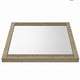 Leky Dresser Mirror | Ribbed Wooden Frame | Antique Oak Brown | 38x43