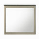 Trex Dresser Mirror | Black Faux Marble Top | 37x40 Beige Reeded Frame