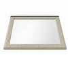 Trex Dresser Mirror | Black Faux Marble Top | 37x40 Beige Reeded Frame