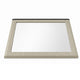 Trex Dresser Mirror | Black Faux Marble Top | 37x40 Beige Reeded Frame