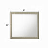 Trex Dresser Mirror | Black Faux Marble Top | 37x40 Beige Reeded Frame