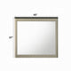 Trex Dresser Mirror | Black Faux Marble Top | 37x40 Beige Reeded Frame