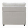 Jeo Modular Armless Chair | Gray Sherpa & Velvet Upholstery | Black Legs