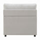 Jeo Modular Armless Chair | Gray Sherpa & Velvet Upholstery | Black Legs