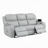 Ely Power Recliner Sofa with LED | Speakers | Gray Faux Leather | 83"