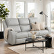 Ely Power Recliner Sofa with LED | Speakers | Gray Faux Leather | 83"